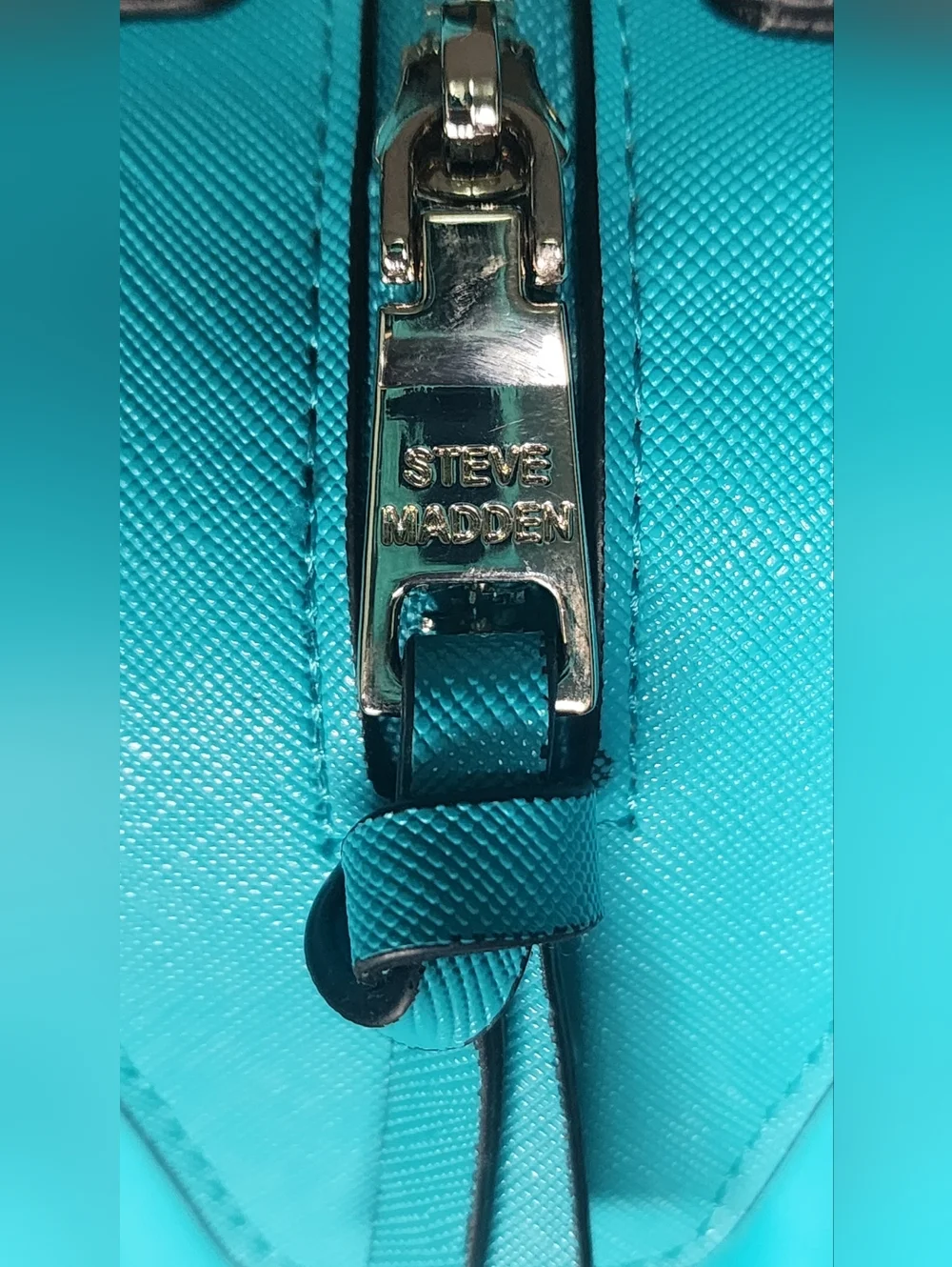 Steve Madden Breese Crossbody Bag In Turquoise Hue With Floral Scarf NWOT - Picture 8 of 16
